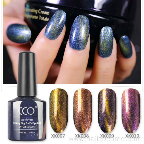 Hot new products online shopping 7.3ml 12colors starry sky cat eye gel polish made in poland products